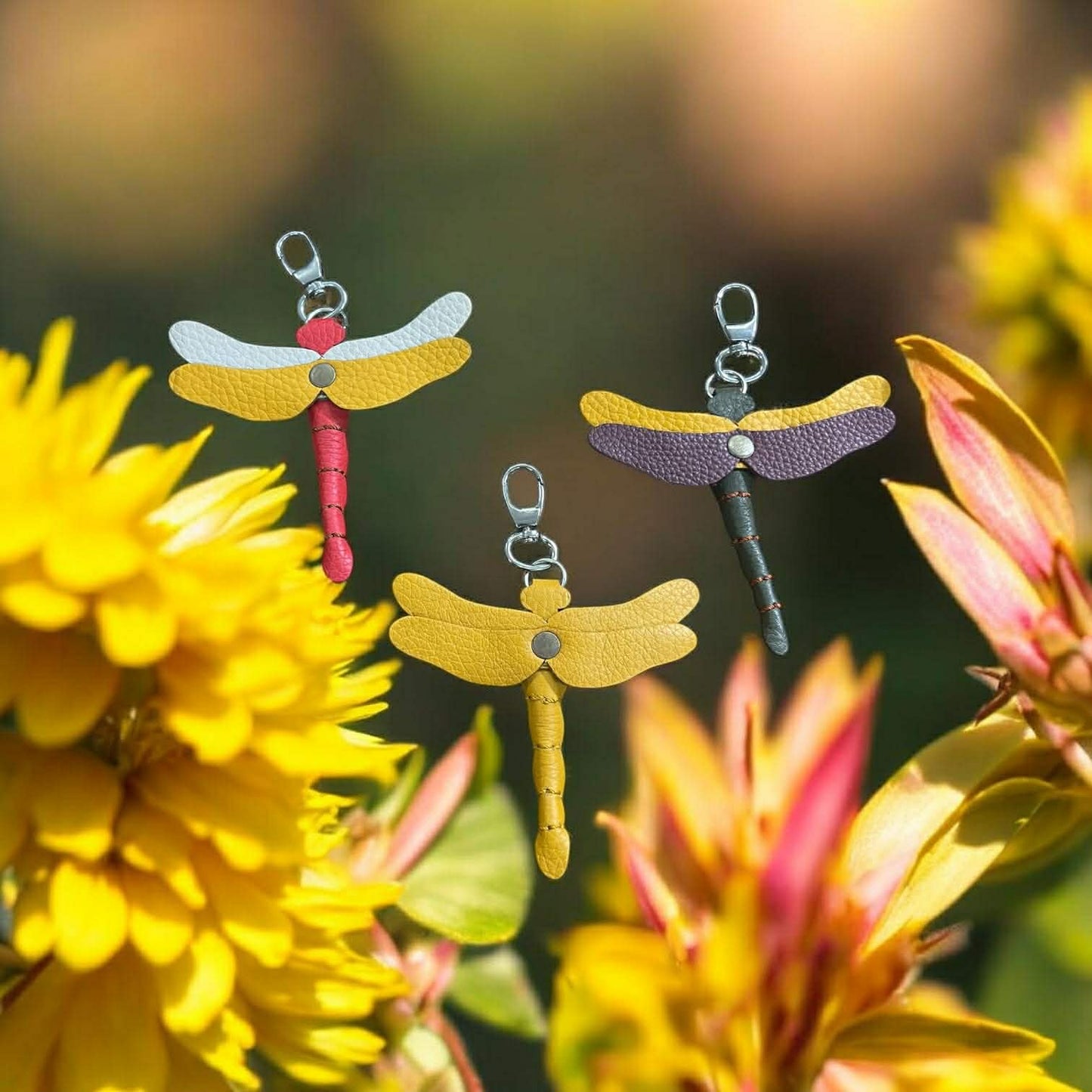 Keychain Dragonfly Leather