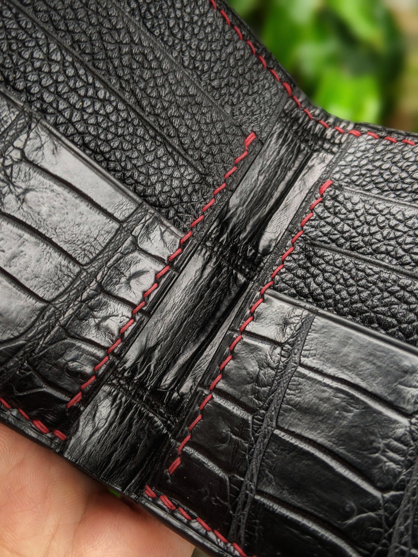 Custom Black Alligator Leather Wallet