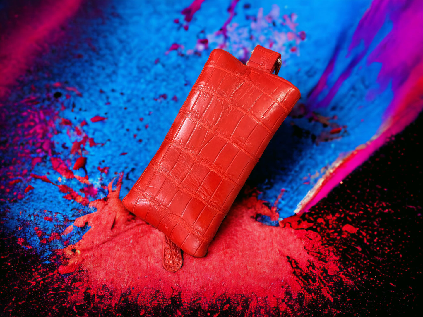 Custom Red Alligator Key Pouch