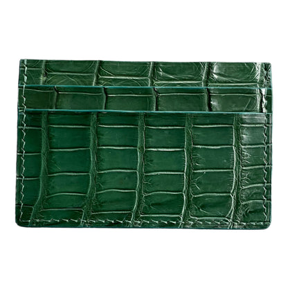 Green Alligator Card Holder