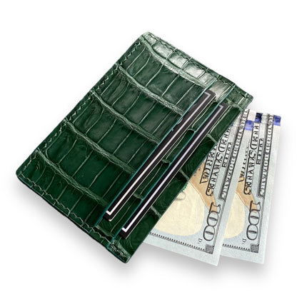 Green Alligator Card Holder