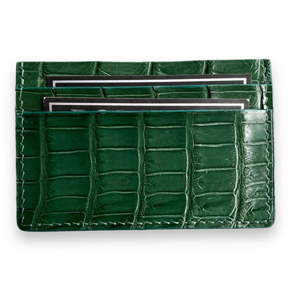 Green Alligator Card Holder