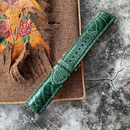 Green Ostrich Leg Watch Straps