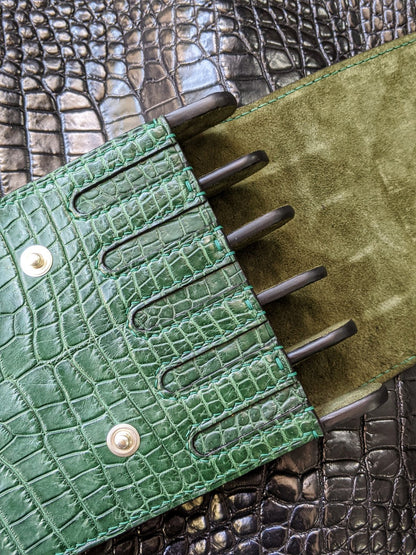 Green Alligator Pen Case