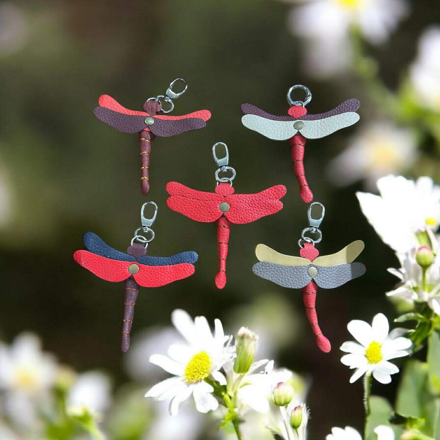 Keychain Dragonfly Leather