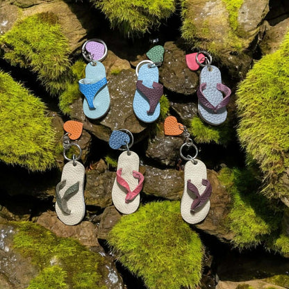 Keychain Flip-Flop Leather
