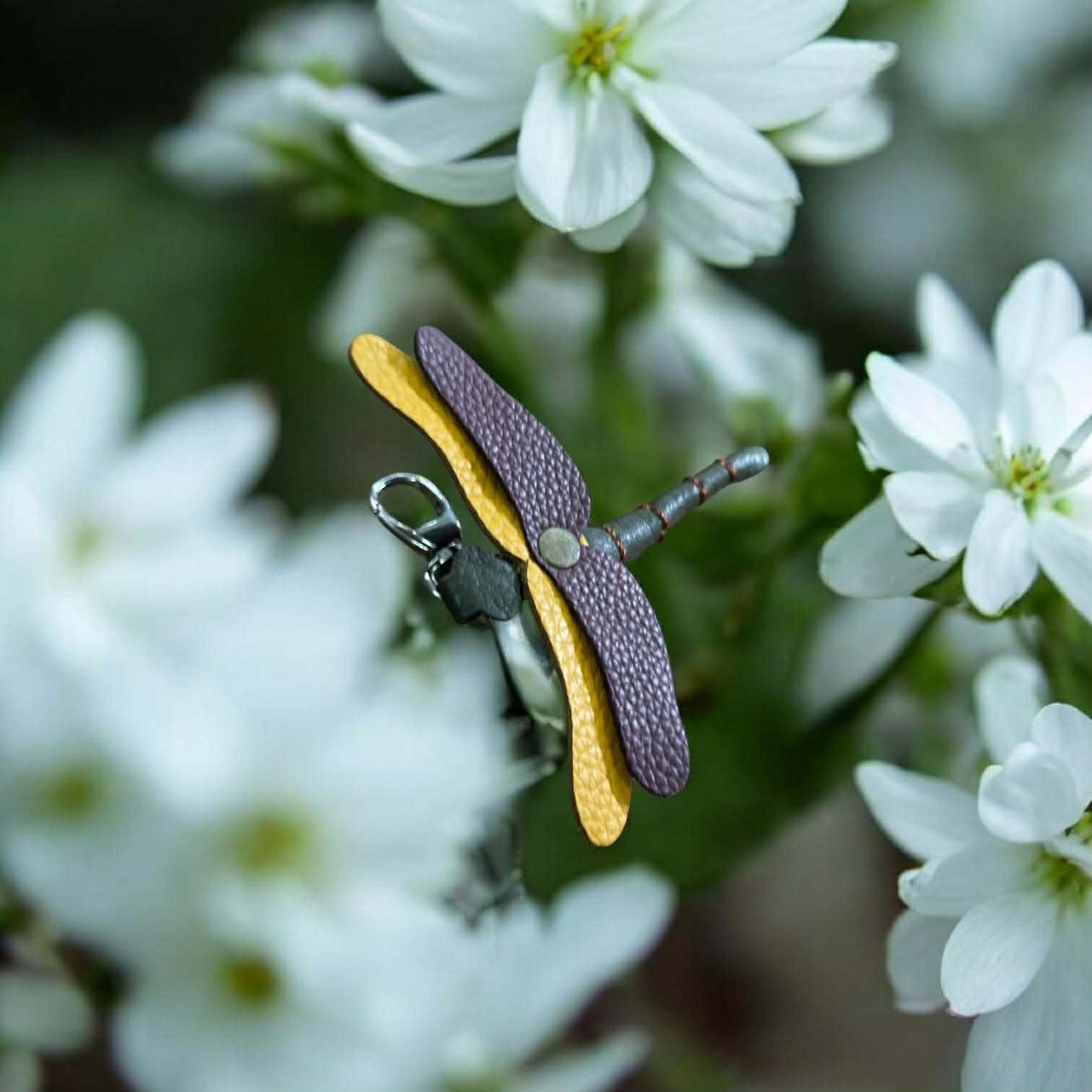 Keychain Dragonfly Leather