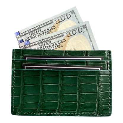 Green Alligator Card Holder