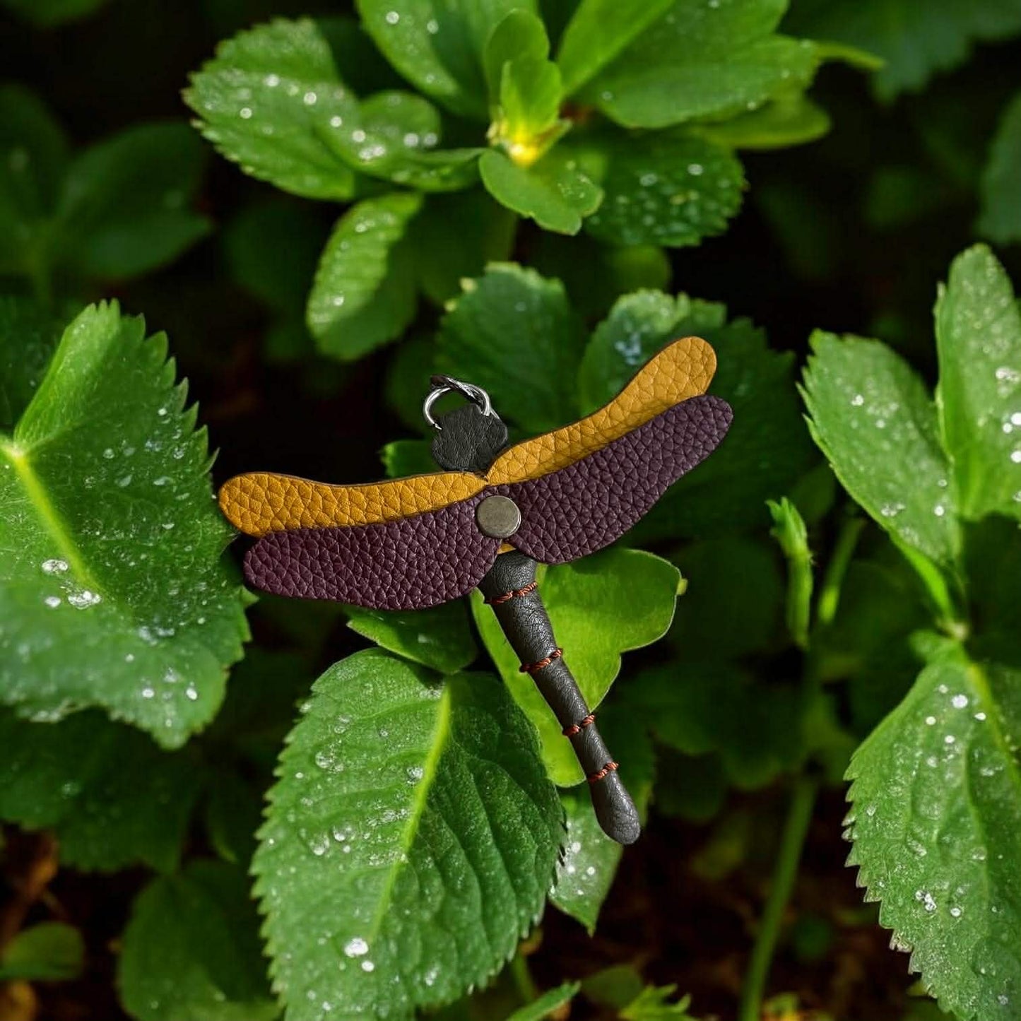Keychain Dragonfly Leather