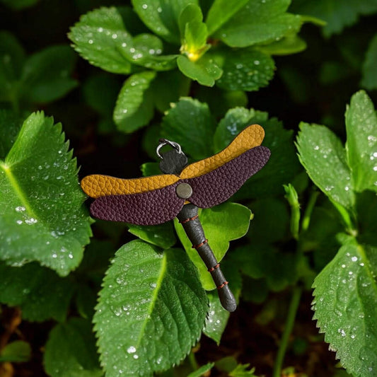 Keychain Dragonfly Leather