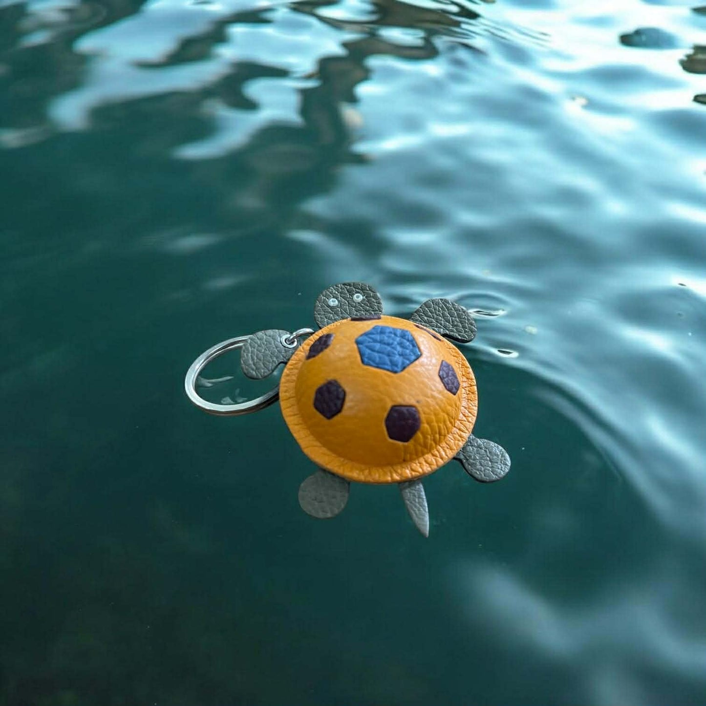 Keychain Sea Turtle Leather