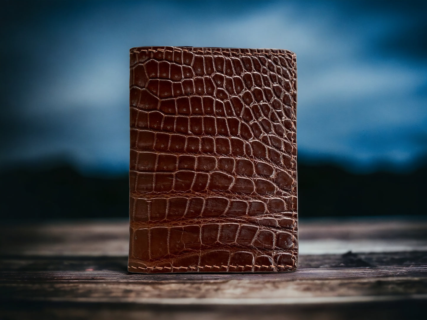 Brown Alligator Bifold Card Holder