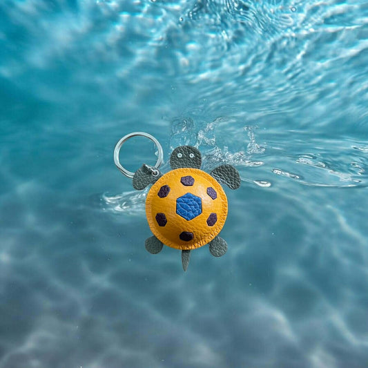 Keychain Sea Turtle Leather