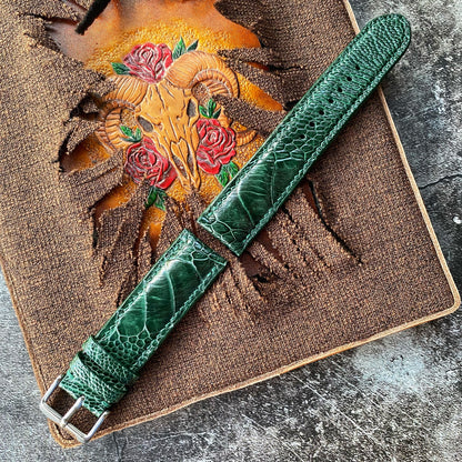 Green Ostrich Leg Watch Straps