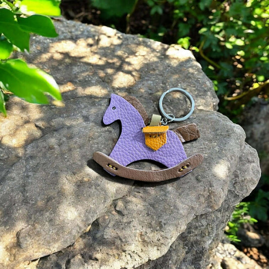 Keychain Rocking Horse Leather