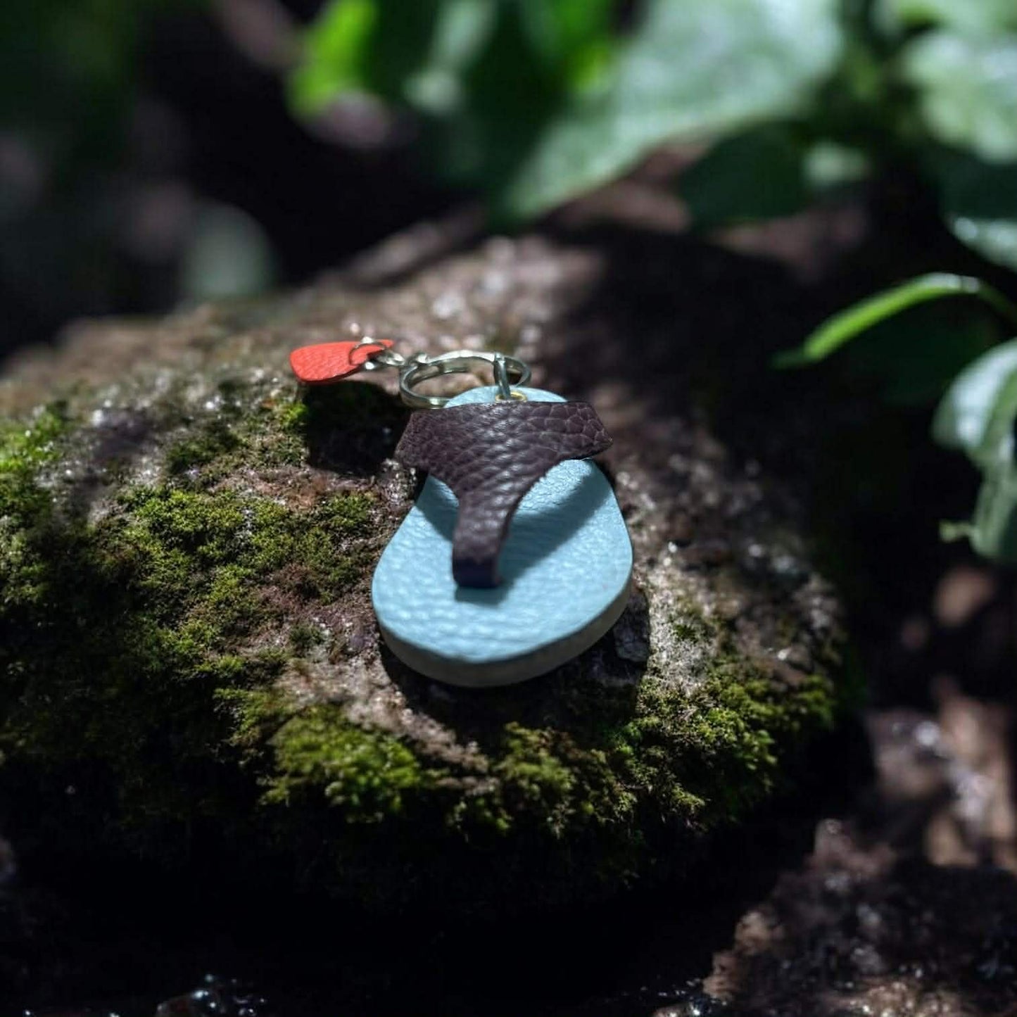 Keychain Flip-Flop Leather