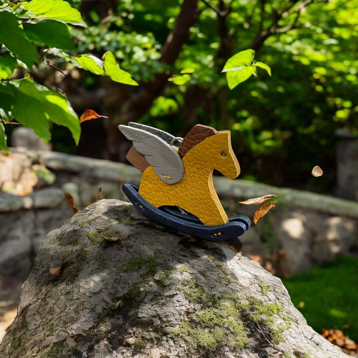 Keychain Rocking Horse Leather