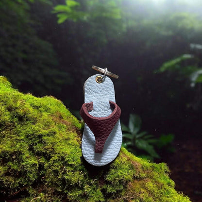 Keychain Flip-Flop Leather