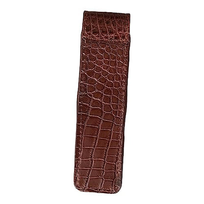 Brown Alligator Pen Case