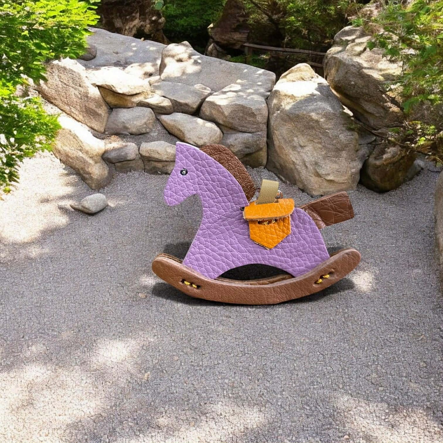 Keychain Rocking Horse Leather