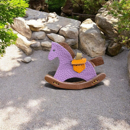 Keychain Rocking Horse Leather