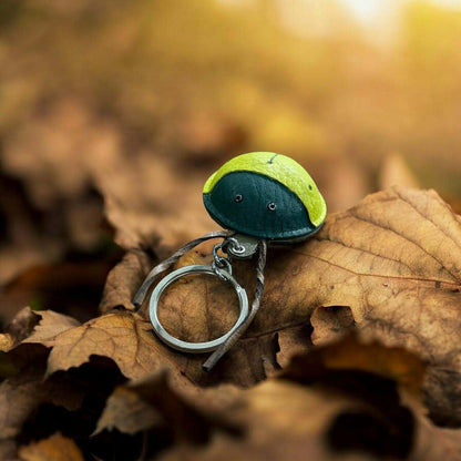 Keychain Beetle Creature Leather Charm