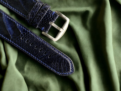 Panerai Navy Blue Ostrich Leg Watch Straps
