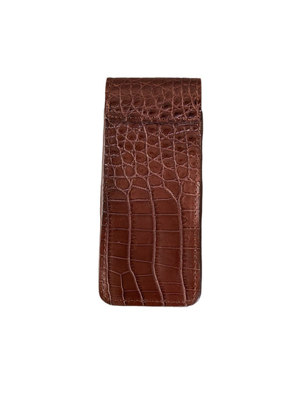 Brown Alligator Pen Case