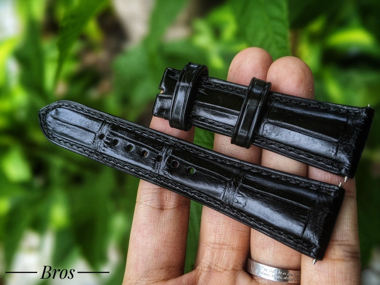 Black Alligator Watch Straps