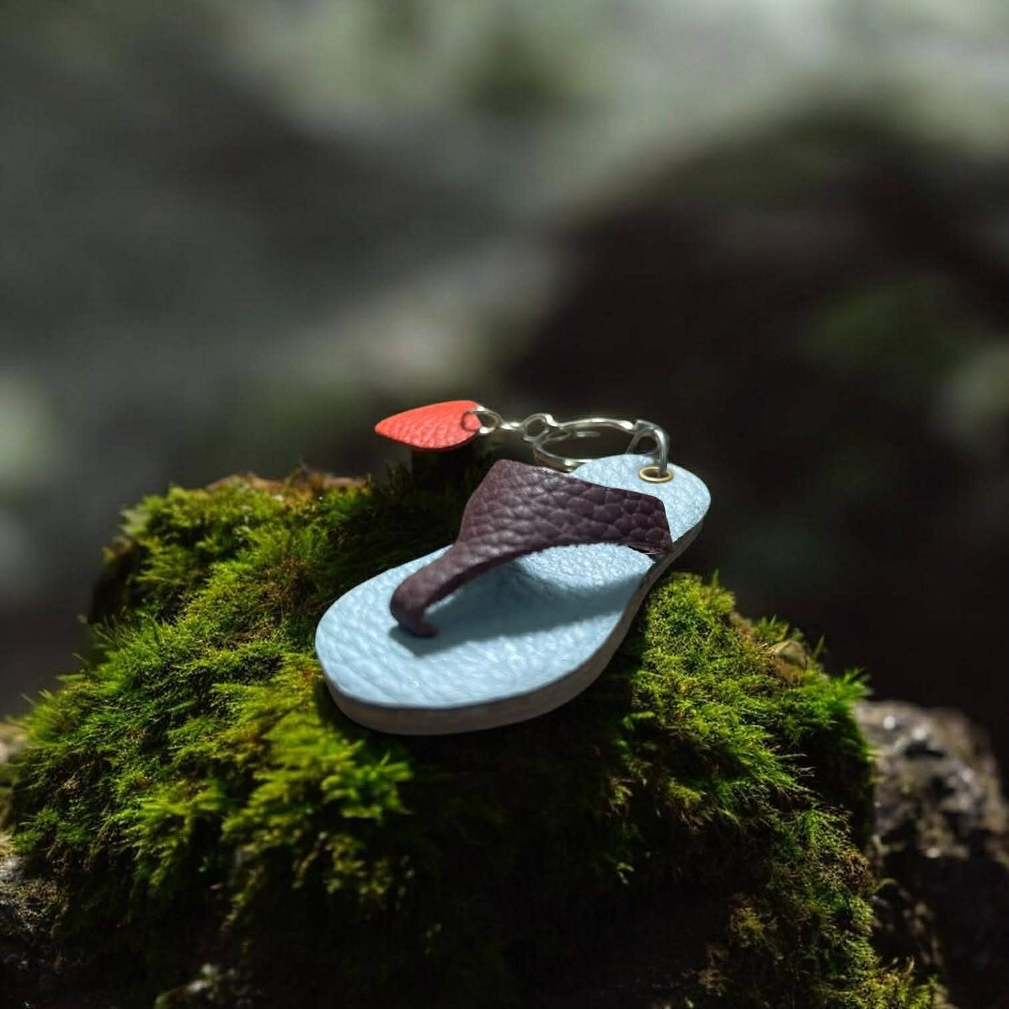 Keychain Flip-Flop Leather