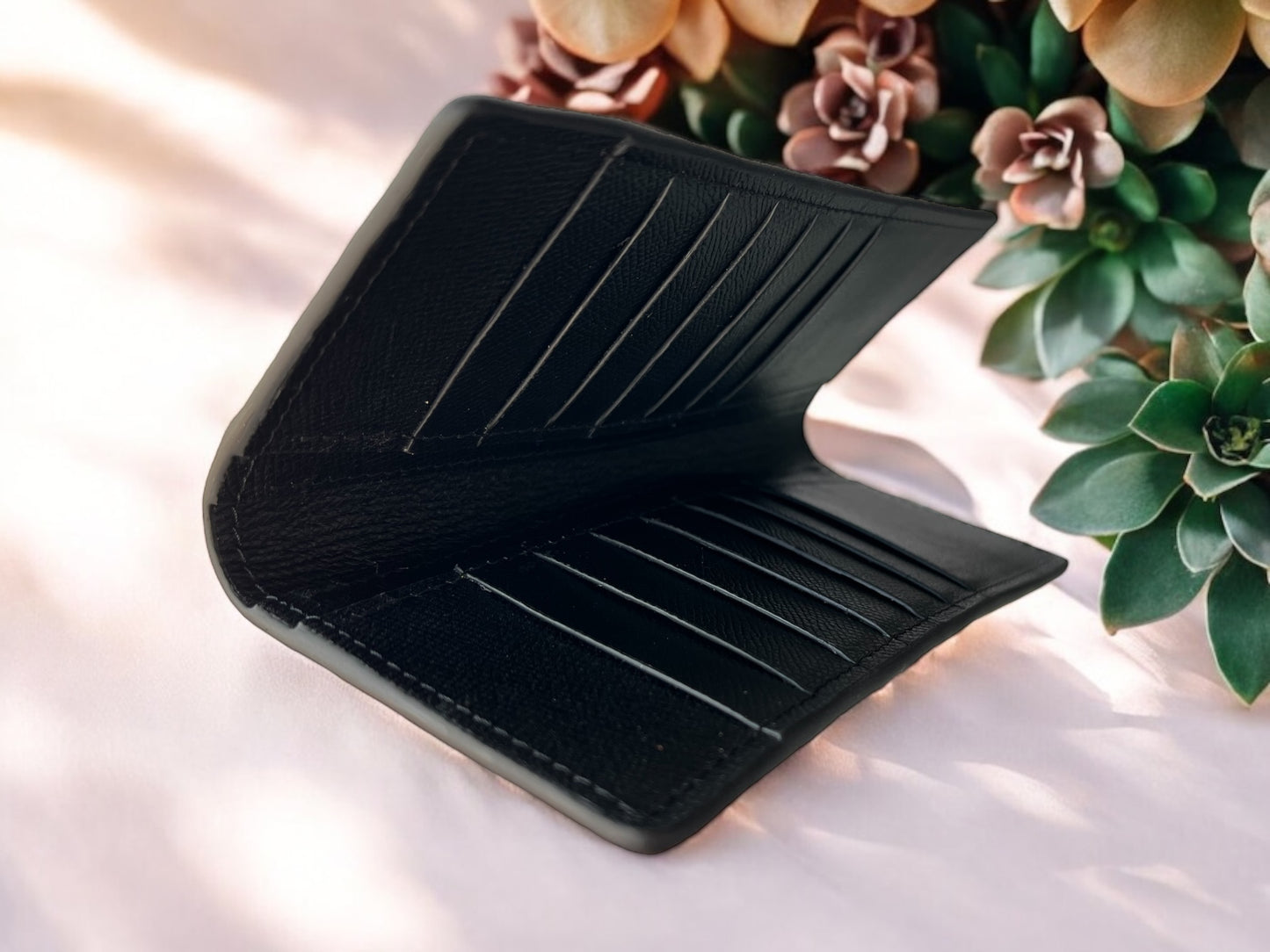 Black Stingray Leather Long Wallet