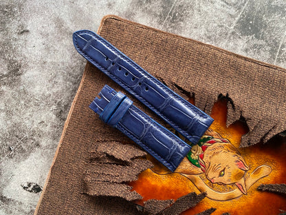 Navy Blue Alligator Watch Straps