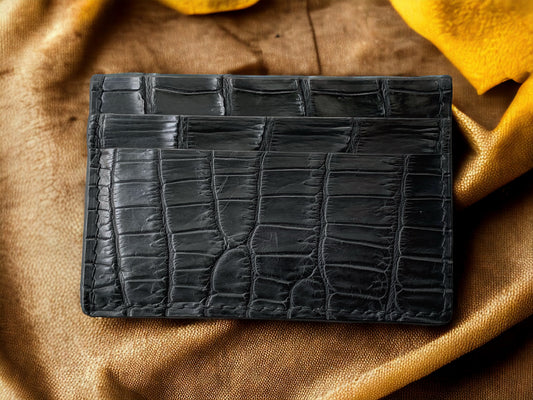 Black Alligator Card Holder