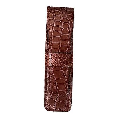 Brown Alligator Pen Case
