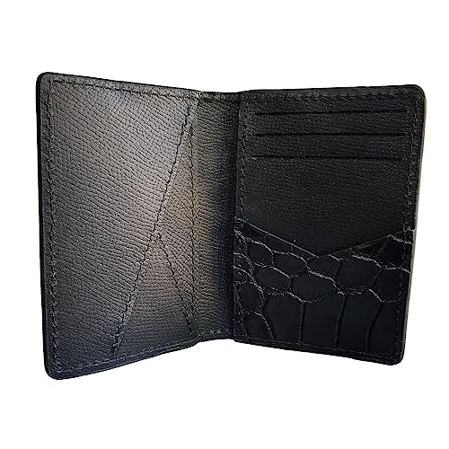 Black Alligator Bifold Card Holder