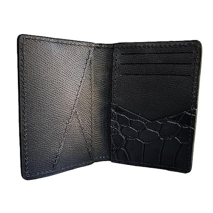 Black Alligator Bifold Card Holder