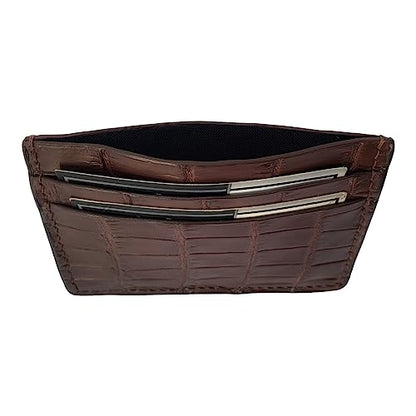 Brown Alligator Card Holder