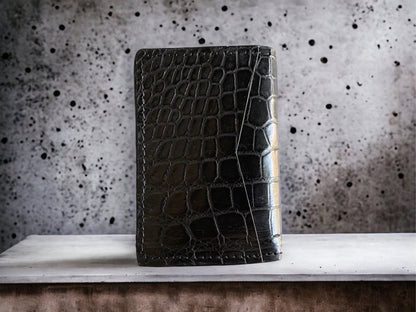 Black Alligator Bifold Card Holder