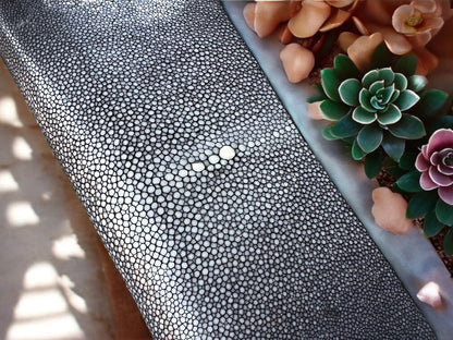 Black Stingray Leather Long Wallet