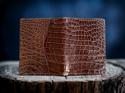 Brown Alligator Bifold Card Holder
