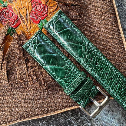 Green Ostrich Leg Watch Straps