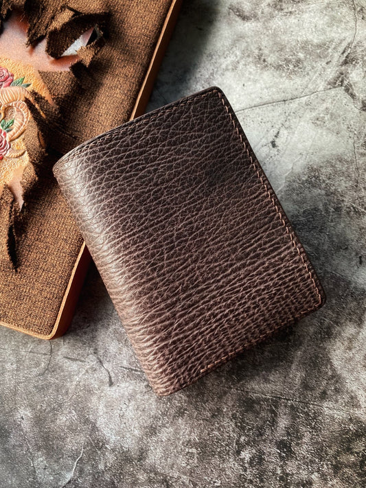 Custom Brown Shark Skin Leather Wallet