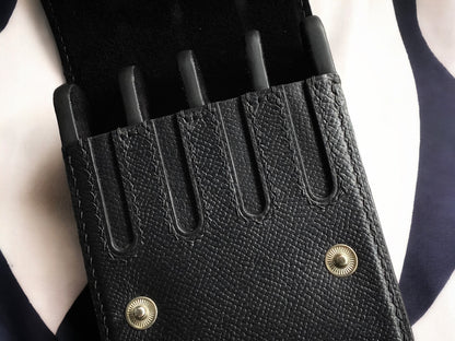 Epsom Black Cowhide Pen Case