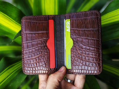 Brown Alligator Card Holder