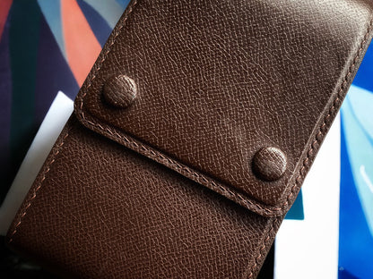 Epsom Dark Brown Cowhide Pen Case