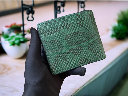 Green Python Wallet With Coin Pocket