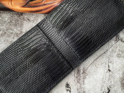 Black Lizard Leather Wallet