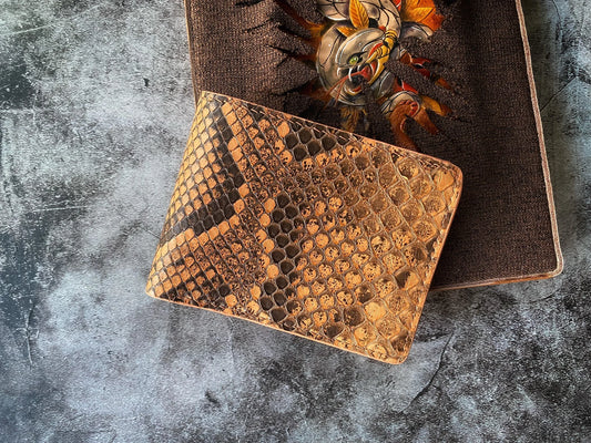 Brown Python Men Wallet
