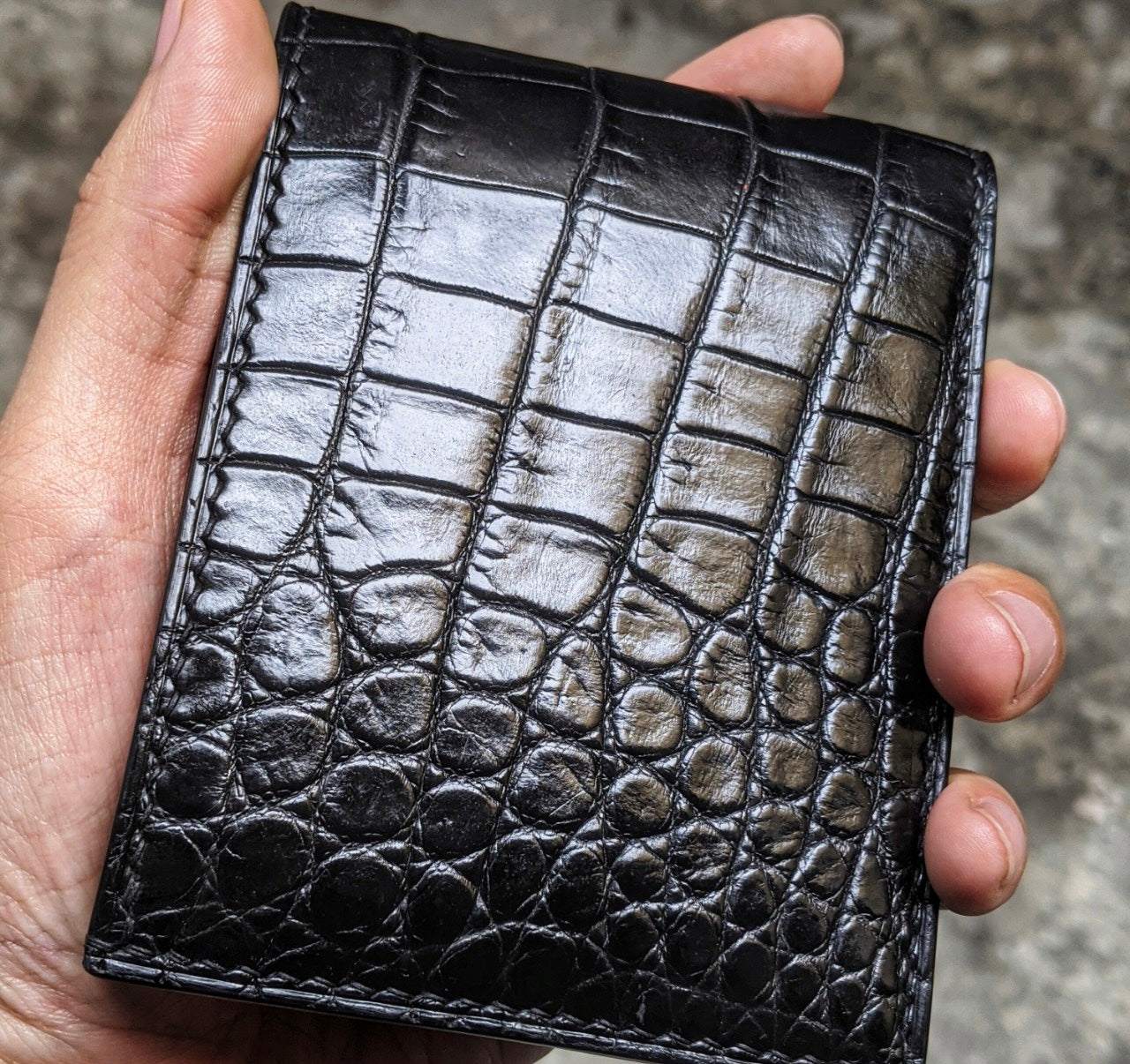 Black Alligator Leather Wallet