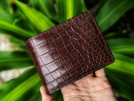 Brown Alligator Leather Wallet